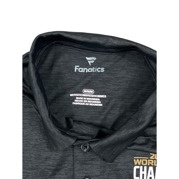 Fanatics MLB 2020 World Series Champions LA Dodgers Short Sleeve Polo‎ Sz M Gray - Picture 5 of 7